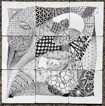 Zentangle Tiles Ensemble ~ Pat Ferguson Quilts